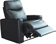 Showtime Collection Black Leather Motion Home Theater Chair Recliner