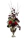 54" Stunning Artificial Red Rose & Orchid Silk Flower Arrangement