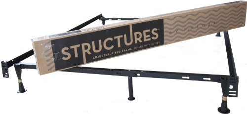 STRUCTURES by Malouf 6-Leg Adjustable Metal Bed Frame with Glides - (Full, Twin)