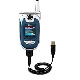 Coiled Power Hot Sync and Charge USB Data Cable w/ Tip Exchange for the LG VX8100 - Gomadic Brand