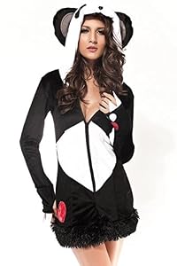 E-futuro® Women's Deluxe Panda Bear Costume, One Size Black [Apparel]