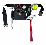Custom Leathercraft 6245 Ballistic Poly Work Apron, 6 Pocket Single-Side