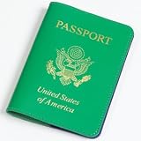 Baekgaard Passport Holder by Vera Bradley-Kelly Green/Violet interior