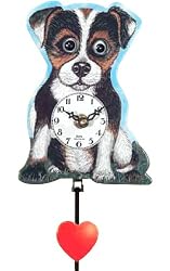 German Dog Clock With Moving Eyes
