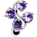 Top Mount Tanzanite Purple Gem Vine Belly Ring