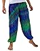 Treasures of Thailand Real Tie Dye Pants Unisex Harem Hippy Beach Casual Wear Blue