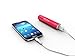 MOTA 2600 mAh Universal USB Portable Power bank Battery Stick Flashlight Bundle for iPhone 6, iPhone 6 Plus, iPhone 5/5s, iPhone 4/4s, iPad Mini, Samsung Galaxy S6, Samsung Galaxy S5, Samsung Galaxy S4, Kindle and other mobile devices - Pink
