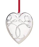 Waterford Ballet Ribbon Silverplated Heart Ornament