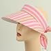 Seersucker Large Peak Visor-Pink W40S34F