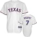 David Murphy Jersey: Adult 2009 Majestic Home White Replica #7 Texas Rangers Jersey - XX-Large