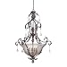 Grayson-Manor - 4 Light Crystal Inverted Pendant Lighting Fixture - Antiqued Pewter -...
