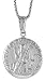  Sterling Silver St. Jude Medal, Made in Italy. 5/8 in. (17mm) in Diameter.