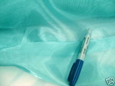 Crystal Organza Iridescent Fabric Clear Jade A423