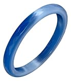 Faceted Larkspur Blue Cat's Eye Bangle Bracelet