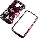 Pink Butterflies Black Protector Case for LG Enlighten VS700