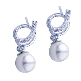925 Sterling Silver Stud Pearl Earrings