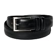 Boys Classic Black Dress 1.1 Inch Belt with Raised Stitching by Milidee