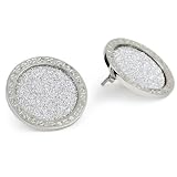 gold endless hoop earrings REBECCA Half Moon White 