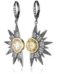 CZ by Kenneth Jay Lane 10 cttw Brilliant Starburst Drop Earrings