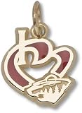 Minnesota Wild "I Heart Wild" 1/2" Enameled Gold Plated Enamel Pendant