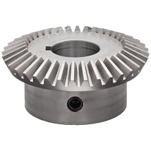 Boston Gear HL152YG Bevel Gear, 2:1 Ratio, 1.000" Bore, 12 Pitch, 36 Teeth, Steel
