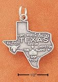 Sterling Silver Texas State Charm by SilverChicks