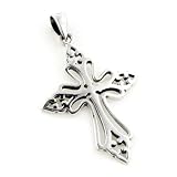 Sterling Silver Open Cut-Out Filigree Celtic Cross Pendant