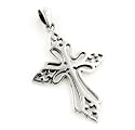 Sterling Silver Open Cut-Out Filigree Celtic Cross Pendant