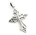 Sterling Silver Open Cut-Out Filigree Celtic Cross Pendant