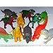 12 - Assorted Medium Sized Plastic Toy Dinosaurs Play set figures.