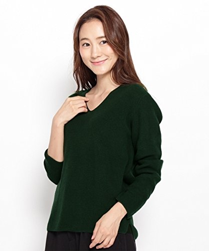 OPAQUE.CLIP(オペークドットクリップ)畦編みVネックニットプルオーバー