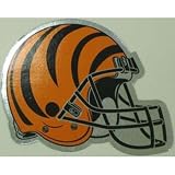 Cincinnati Bengals Helmet Logo Chrome NFL Car Magnet