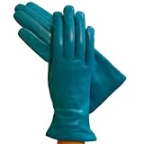 Women's Italian Leather Gloves Lined in Cashmere. Simple By Solo Classe