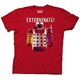 Doctor Who, Exterminate 3 Daleks T-Shirt, Red,