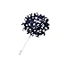 Generic Navy & White Dot Men's Accessories Lapel Daisy Flower Pin
