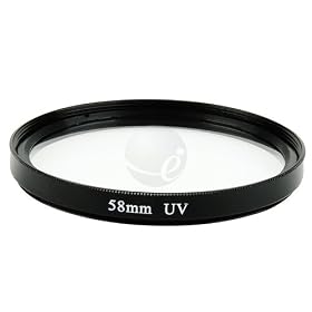 Black 58mm Ultra Violet (UV) Lens Filter for Canon EOS 7D