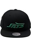 New York Jet Hat : Mitchell & Ness New York Jets Throwback Basic Vintage Logo Snapback Hat - Black