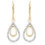 10k Yellow Gold Diamond Tear-Drop Earrings (1/5 cttw, I-J Color, I2-I3 Clarity)