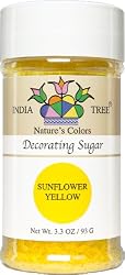 India Tree Sunflower Yellow Decorating Sugar, 3.3  Pounds