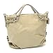 Authentic Coach Putty Tan Crinkled Patent Leather Perforated Brooke Hobo Purse 17123