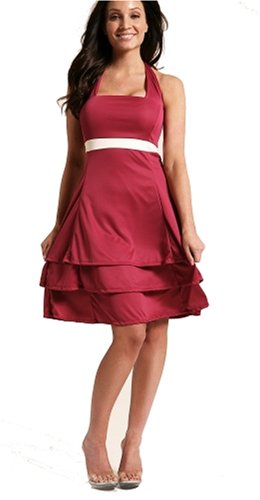 CLEARANCE SALE-Halter Layered Pink and White Dress (Fuss Free Apparel)