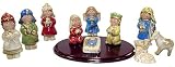 11 Piece Children's Christmas Nativity Figurines & Wood Base #C8467