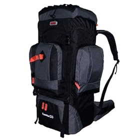 NEW CUSCUS 120L 8100ci Internal Frame Backpack Hiking Camp Travel Bag- Gray/Black