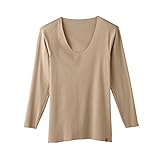 (グンゼ)GUNZE YG(ワイジー) CUT OFF 起毛 Uネックロングスリーブシャツ YV8411 VC クリアーベージュ M