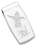 Jewelry : Rhodium-plated Flying Duck Hinged Money Clip