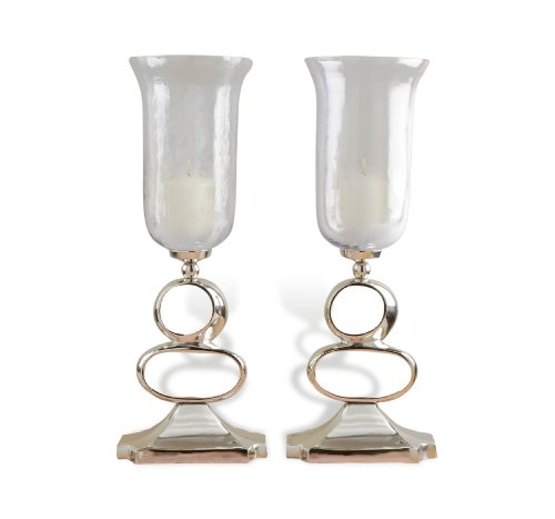 Pair Wooster Elegant Loop Candle Hurricanes
