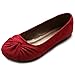 Ollio Women's Ballet shoe Low Heel Comfort Faux Suede Multi Color Flat