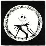 The Nightmare Before Christmas - Jack Skellington In Front of Moon - Glows In The Dark! - Screenprinted Sew or Pin On Patch
