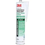 3M Marine Adhesive/Sealant Fast Cure 4200, 06564, Black, 1/10 Gallon