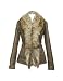 Forzieri Women's Fur Collar Italian Leather and Shearling Jacket